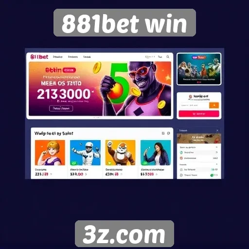 Estudo sobre a interface do usuário do 881bet win